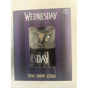Surreal Entertainment Wednesday Mini Snow Globe Black & White NWOT